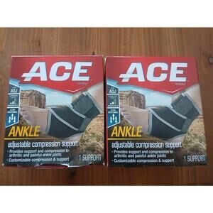 2-Pack ACE Brand 3M Adjustable Compression Moderate Neoprene Support Ankle Wrap